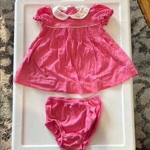 Pink Baby Dress with Bloomers